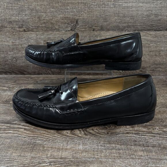 Cole Haan City Pinch Tassel Loafes Men\'s 13D Black Leather Dress Slip On Shoes main image 4